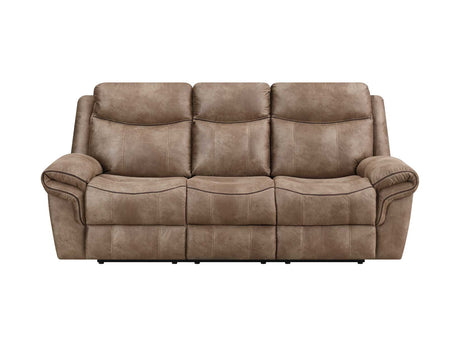 Nashville Cocoa Reclining Sofa with Drop-Down Console from Steve Silver - Luna Furniture