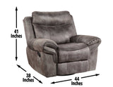 Nashville Gray Swivel Glider Recliner from Steve Silver - Luna Furniture