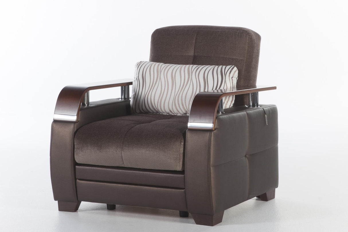 Natural Prestige Brown Armchair from Bellona - Luna Furniture