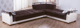 Natural Colins Brown Storage Sleeper Sectional from Bellona - Luna Furniture