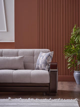 Natural Nivus Beige Sleeper Sectional from Bellona - Luna Furniture