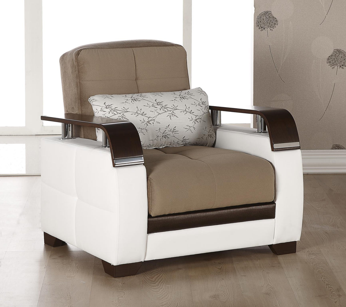 Natural Naomi Light Brown 3-Seat Sleeper Sofa from Bellona - Luna Furniture