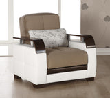 Natural Naomi Light Brown 3-Seat Sleeper Sofa from Bellona - Luna Furniture