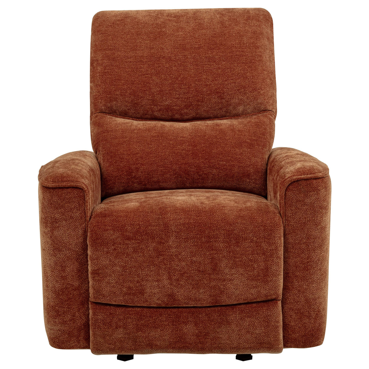 Navarro Burnt Orange Chenille Upholstered Glider Recliner from Coaster - Luna Furniture