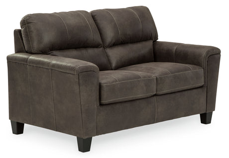 Navi Sofa, Loveseat and Recliner in Smoke from Ashley Furniture - Luna Furniture