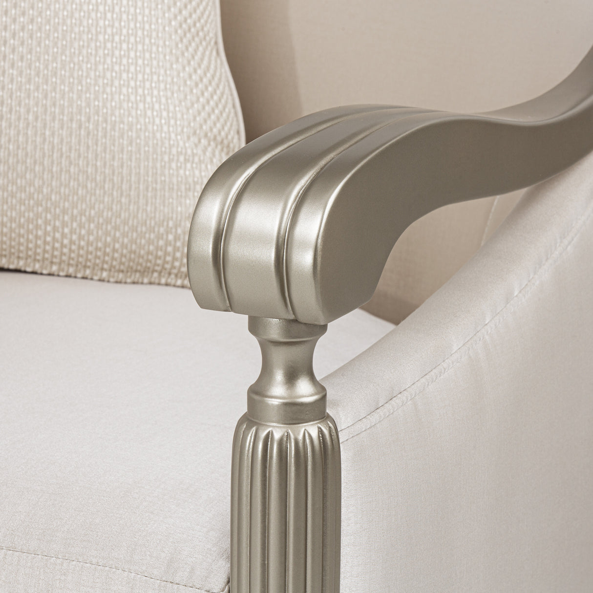 London Place Lt. Champagne Accent Chair from Michael Amini - Luna Furniture