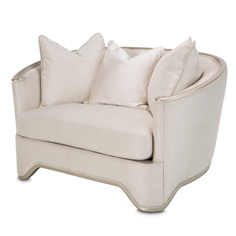 London Place Lt. Champagne Chair & A Half from Michael Amini - Luna Furniture