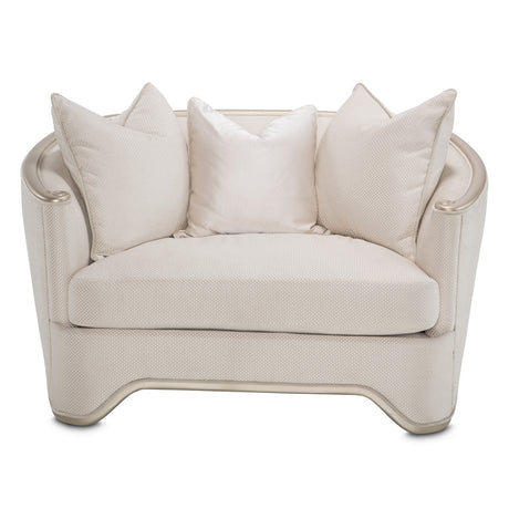 London Place Lt. Champagne Chair & A Half from Michael Amini - Luna Furniture