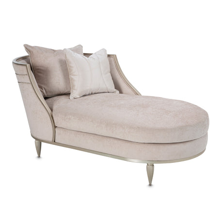 London Place Lt. Champagne Chaise from Michael Amini - Luna Furniture