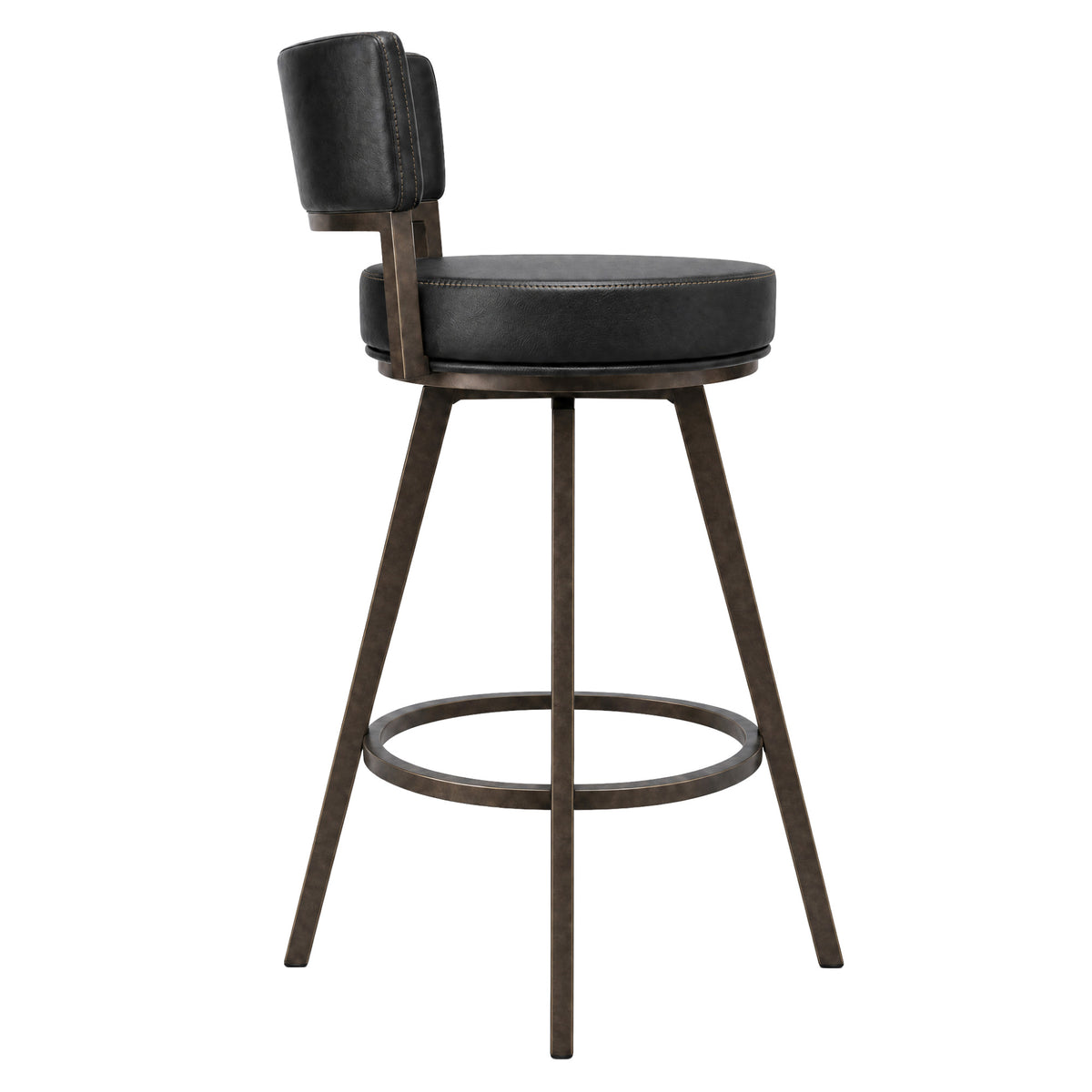 Geno Black 30" Commercial Grade Swivel Bar Stool from Steve Silver - Luna Furniture