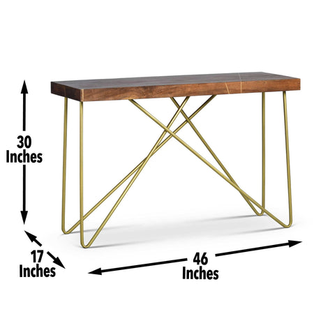 Walter Brass Inlay Sofa Table from Steve Silver - Luna Furniture