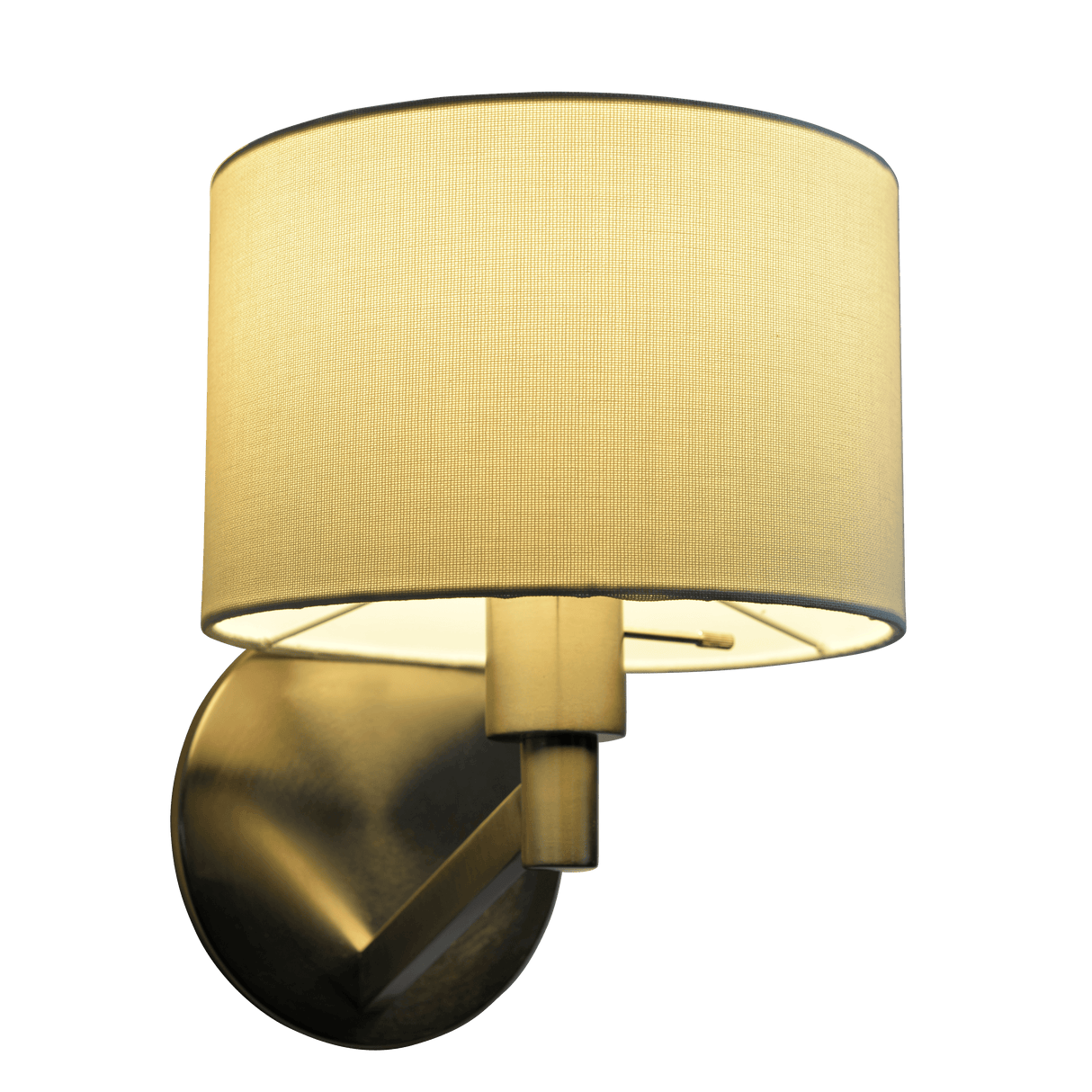 Nebula Brushed Nickel Base Wall Lamp with Rotary Switch White Fabric Shade from Midinmod - Luna Furniture