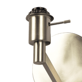 Nebula Brushed Nickel Base Wall Lamp with Rotary Switch White Fabric Shade from Midinmod - Luna Furniture