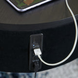 Nedman Black/Gold Finish Accent Table with Speaker from Ashley - Luna Furniture