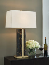 Neonish Black/Gold Finish Table Lamp from Ashley - Luna Furniture