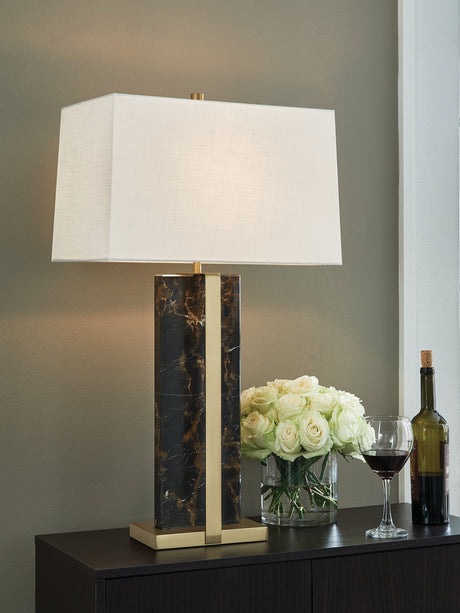 Neonish Black/Gold Finish Table Lamp from Ashley - Luna Furniture