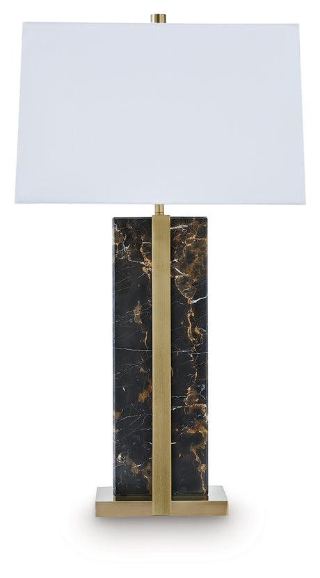Neonish Black/Gold Finish Table Lamp from Ashley - Luna Furniture
