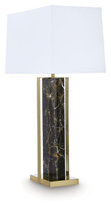 Neonish Black/Gold Finish Table Lamp from Ashley - Luna Furniture