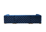 Neva Blue Velvet Double Chaise Sectional from Nova Furniture - Luna Furniture