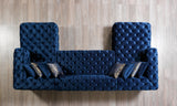 Neva Blue Velvet Double Chaise Sectional from Nova Furniture - Luna Furniture