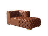 Neva Orange Velvet Double Chaise Sectional from Nova Furniture - Luna Furniture