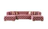 Neva Pink Velvet Double Chaise Sectional from Nova Furniture - Luna Furniture