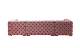 Neva Pink Velvet Double Chaise Sectional from Nova Furniture - Luna Furniture