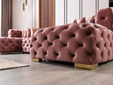 Neva Pink Velvet Double Chaise Sectional from Nova Furniture - Luna Furniture