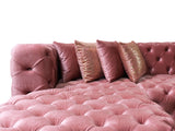 Neva Pink Velvet Double Chaise Sectional from Nova Furniture - Luna Furniture