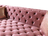 Neva Pink Velvet Double Chaise Sectional from Nova Furniture - Luna Furniture