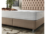 Nevada Queen Storage Bed With Headboard in Cream from Furnia - Luna Furniture