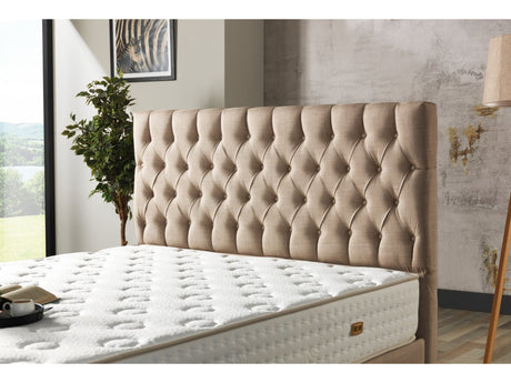 Nevada Twin Storage Bed With Headboard in Cream from Furnia - Luna Furniture