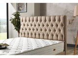 Nevada Full Storage Bed With Headboard in Cream from Furnia - Luna Furniture
