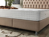 Nevada King Storage Bed With Headboard in Cream from Furnia - Luna Furniture