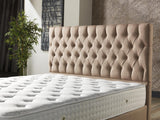 Nevada King Storage Bed With Headboard in Cream from Furnia - Luna Furniture