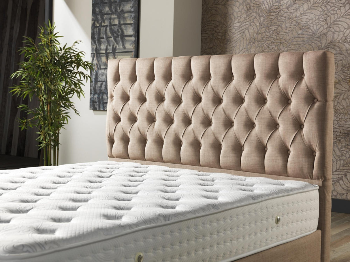 Nevada Full Storage Bed With Headboard in Cream from Furnia - Luna Furniture