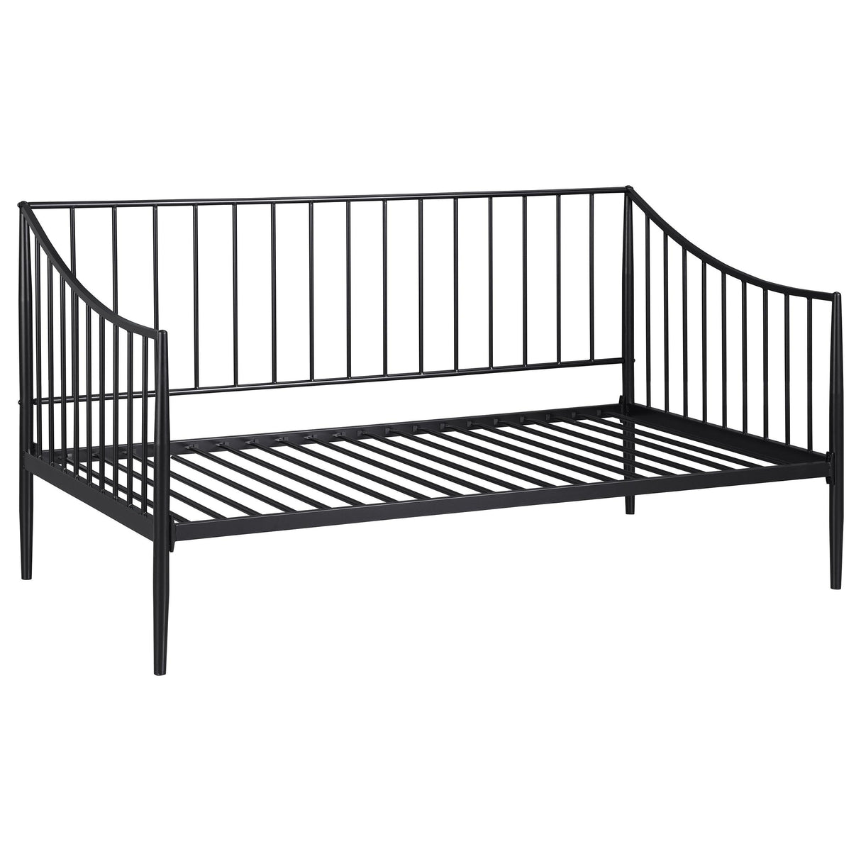 Newbury Metal Twin Daybed Bed Frame Matte Black from Coaster - Luna Furniture