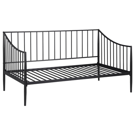 Newbury Matte Black Twin Metal Daybed Frame from Coaster - Luna Furniture