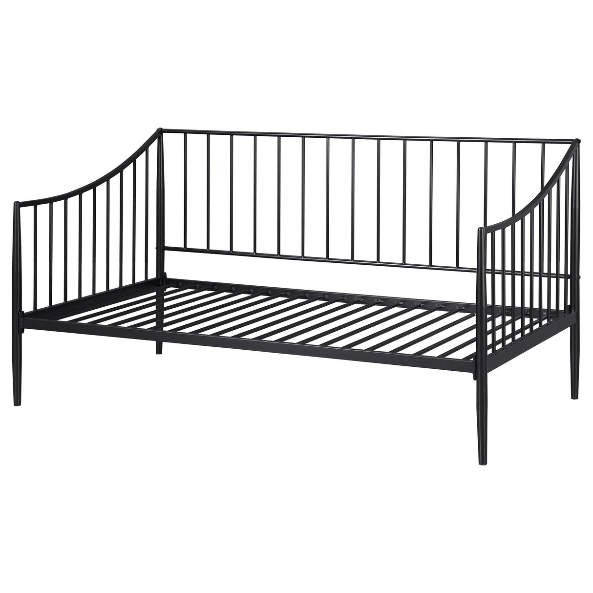 Newbury Metal Twin Daybed Bed Frame Matte Black from Coaster - Luna Furniture