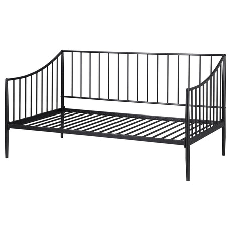 Newbury Matte Black Twin Metal Daybed Frame from Coaster - Luna Furniture