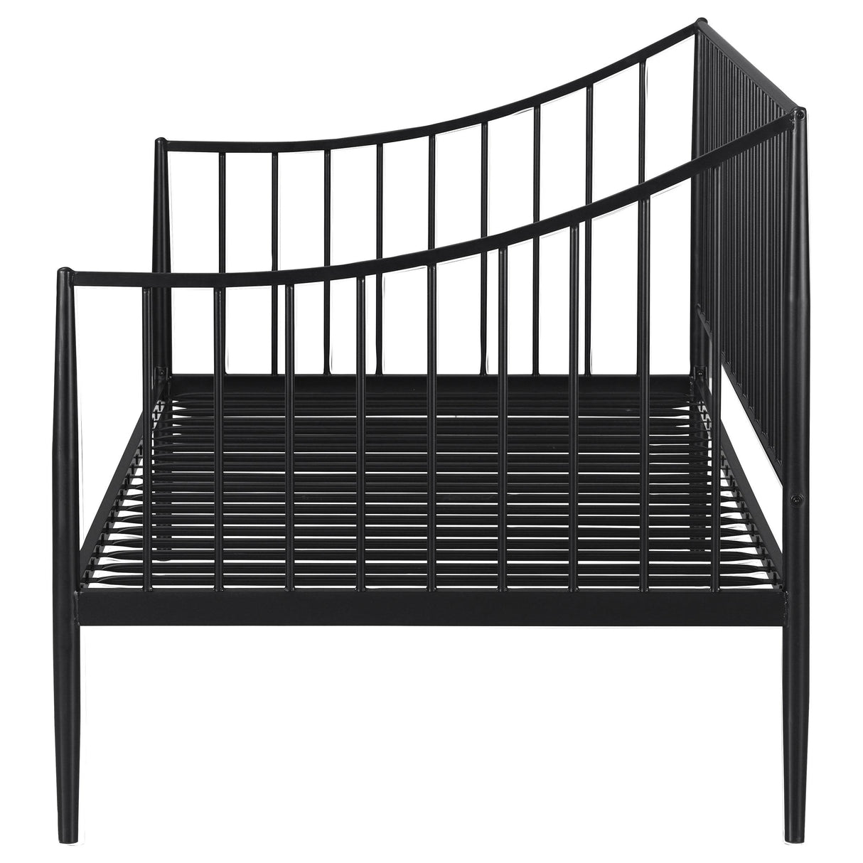 Newbury Metal Twin Daybed Bed Frame Matte Black from Coaster - Luna Furniture