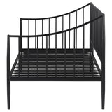 Newbury Metal Twin Daybed Bed Frame Matte Black from Coaster - Luna Furniture