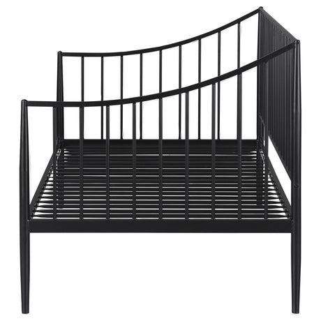 Newbury Matte Black Twin Metal Daybed Frame from Coaster - Luna Furniture