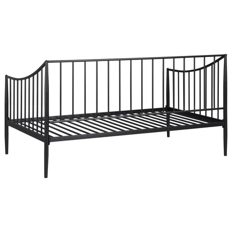 Newbury Matte Black Twin Metal Daybed Frame from Coaster - Luna Furniture