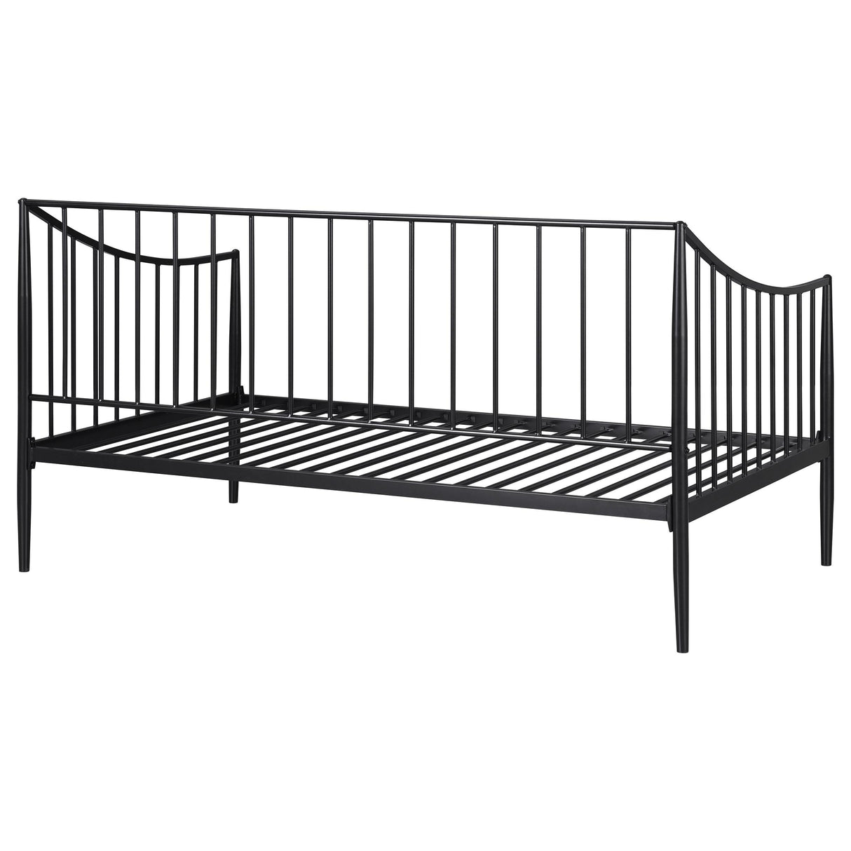 Newbury Metal Twin Daybed Bed Frame Matte Black from Coaster - Luna Furniture