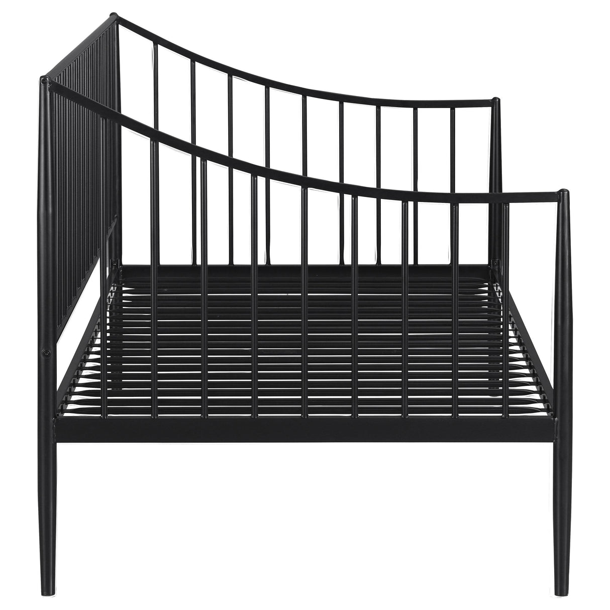 Newbury Metal Twin Daybed Bed Frame Matte Black from Coaster - Luna Furniture