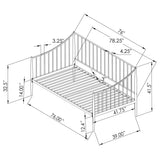 Newbury Metal Twin Daybed Bed Frame Matte Black from Coaster - Luna Furniture