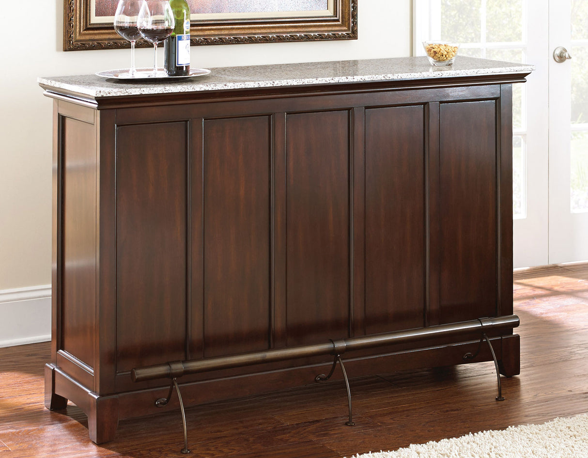 Newbury Cherry/Silverstone Top Bar Unit (KD) from Steve Silver - Luna Furniture