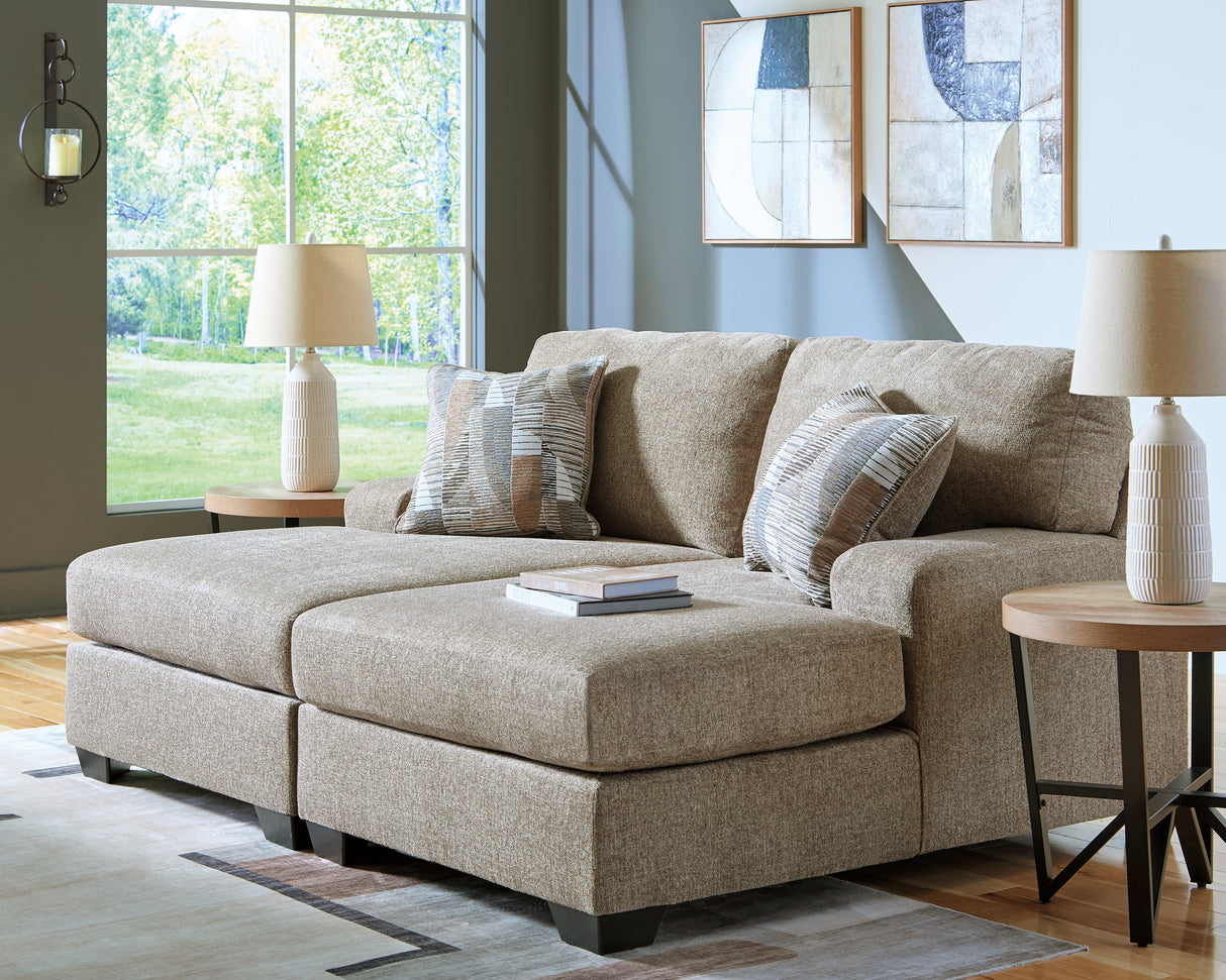 Newellen 3-Piece Sectional and Oversized Ottoman from Ashley - Luna Furniture