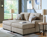 Newellen 3-Piece Sectional and Oversized Ottoman from Ashley - Luna Furniture